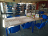 Installation à la Bibliothèque de Douai pour un atelier autour de l'univers de Lucie Albon. 